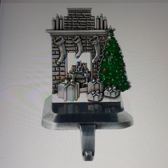 Stocking Hanger Pewter Christmas Tree By Plow & Hearth - Picture 4 of 7